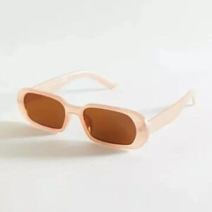 Urban Outfitters Kelsey Rectangle Matte Pink Sunglasses